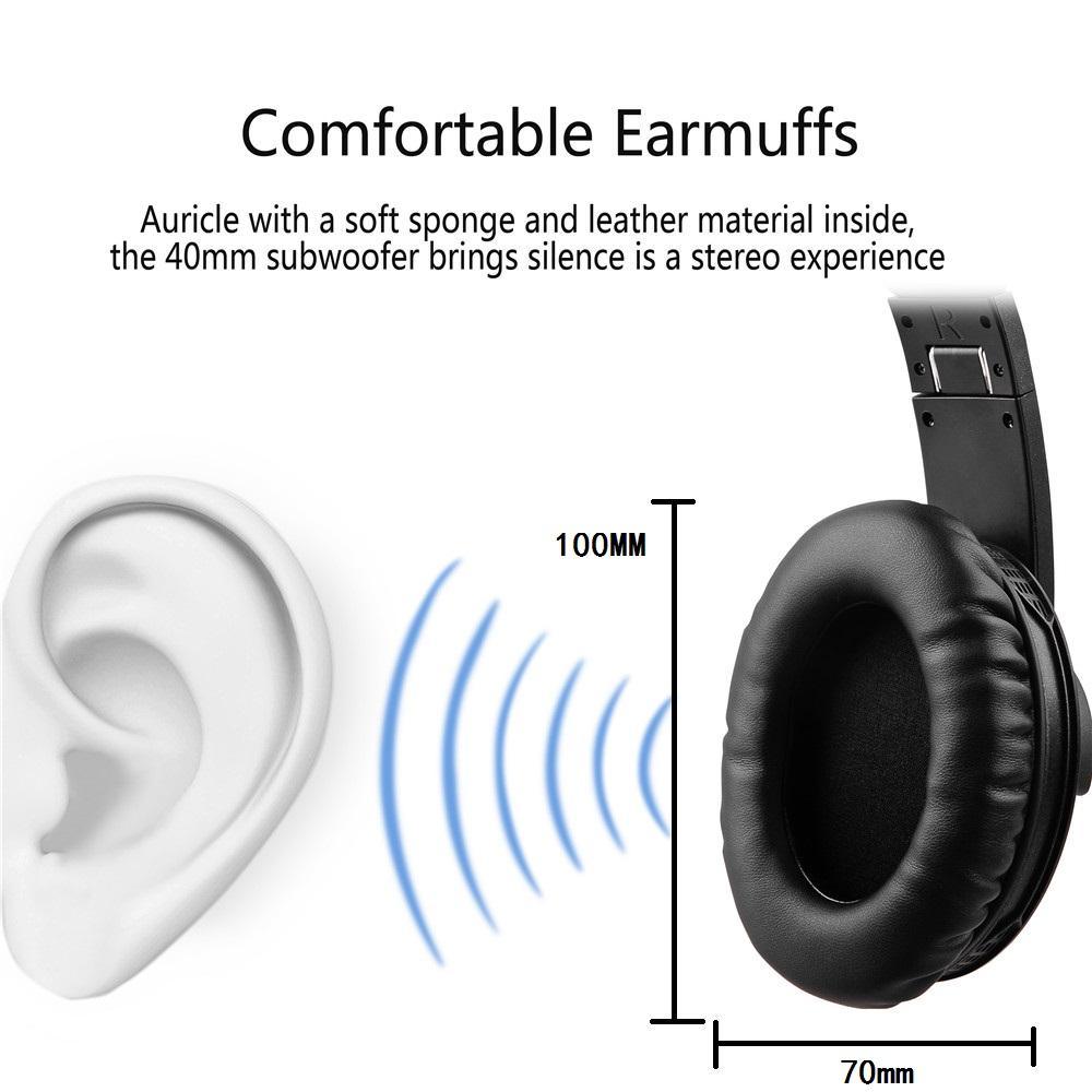 TOPROAD Bluetooth Headphone Wireless Foldable Stereo Earphones Auriculares Noise Cancelling Headset Bass Sound With Mic - DRE's Electronics and Fine Jewelry