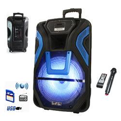 beFree Sound 15 Inch Rechargeable Bluetooth Portable Party PA Speaker System With SD/FM/USB Inputs - DRE's Electronics and Fine Jewelry