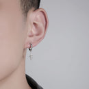 S925 Silver Advanced Sense Trend Individuality Men's Ruffian Handsome Small Crowd Design Sense Earrings