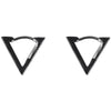 Men's Clip-on Triangle Sterling Silver Earrings