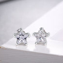 Emma Manor 925 Sterling Silver Stud Earrings 5 Point Star Cubic Zirconia Ear Stud for Women Men Girl CZ 5mm-7mm\n