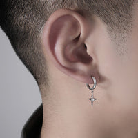 S925 Silver Advanced Sense Trend Individuality Men's Ruffian Handsome Small Crowd Design Sense Earrings