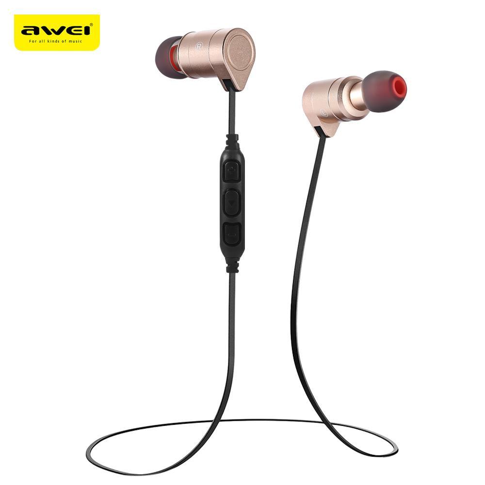 Awei AK3 Waterproof Magic Magnet Attraction Bluetooth 4.1 Headset In-Ear Sports Earphone with Microphone On-ear Control