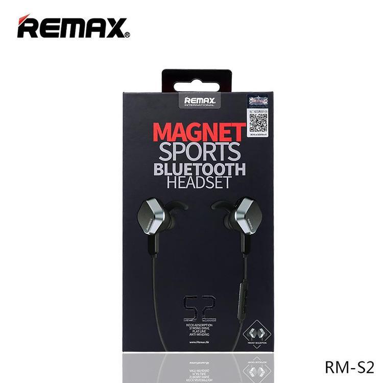 Remax S2 magnetic adsorption wireless Bluetooth headset sports running music fashion headset wire camera with mic phone headset - DRE's Electronics and Fine Jewelry