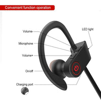 Sports Bass Bluetooth Headphones Waterproof Wireless Earphones and Headphone Wireless Stereo Music with Mic for Xiaomi - DRE's Electronics and Fine Jewelry