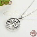 BAMOER 925 Sterling Silver Tree of Life Round Pendant Necklaces PSN013 - DRE's Electronics and Fine Jewelry