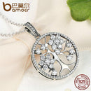 BAMOER 925 Sterling Silver Tree of Life Round Pendant Necklaces PSN013 - DRE's Electronics and Fine Jewelry