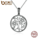 BAMOER 925 Sterling Silver Tree of Life Round Pendant Necklaces PSN013 - DRE's Electronics and Fine Jewelry