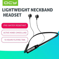 QCY BH1 Active Noise Cancelling Bluetooth Headphones Wireless Headset Stereo Neckband Sport Earbuds with Microphone - DRE's Electronics and Fine Jewelry