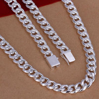 Men's 24 '' 60cm 10mm N925 Sterling Silver color Necklace 115g Solid Snake Chain N011 Gift Pouches - DRE's Electronics and Fine Jewelry