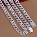 Men's 24 '' 60cm 10mm N925 Sterling Silver color Necklace 115g Solid Snake Chain N011 Gift Pouches - DRE's Electronics and Fine Jewelry