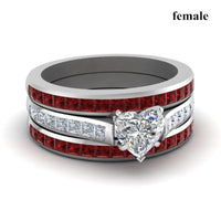 Fashion Jewelry Brown Red Stainless Steel Couple Ring Casual Male Ring Elegant Female Ring Engagement Valentine's Day Gift - DRE's Electronics and Fine Jewelry