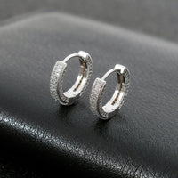 Hoop Earrings Micro Encrusted Zircon Stud Earrings Bling Hip Hop Earrings For Men And Women - DRE's Electronics and Fine Jewelry