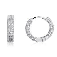 Hoop Earrings Micro Encrusted Zircon Stud Earrings Bling Hip Hop Earrings For Men And Women - DRE's Electronics and Fine Jewelry